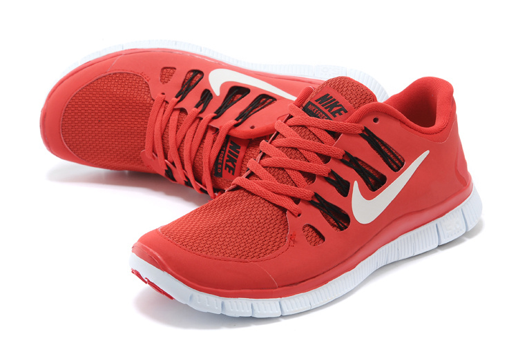 nouvelle Nike Free 5.0 ainsi que les hommes blancs rouges de chaussures de course (4)